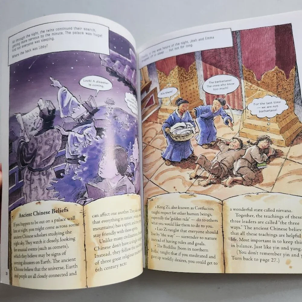 On the Run in Ancient China Time Travel Guides Book Comic Comicbook Children's H